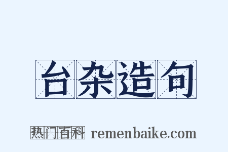 台杂造句是什么意思的图片